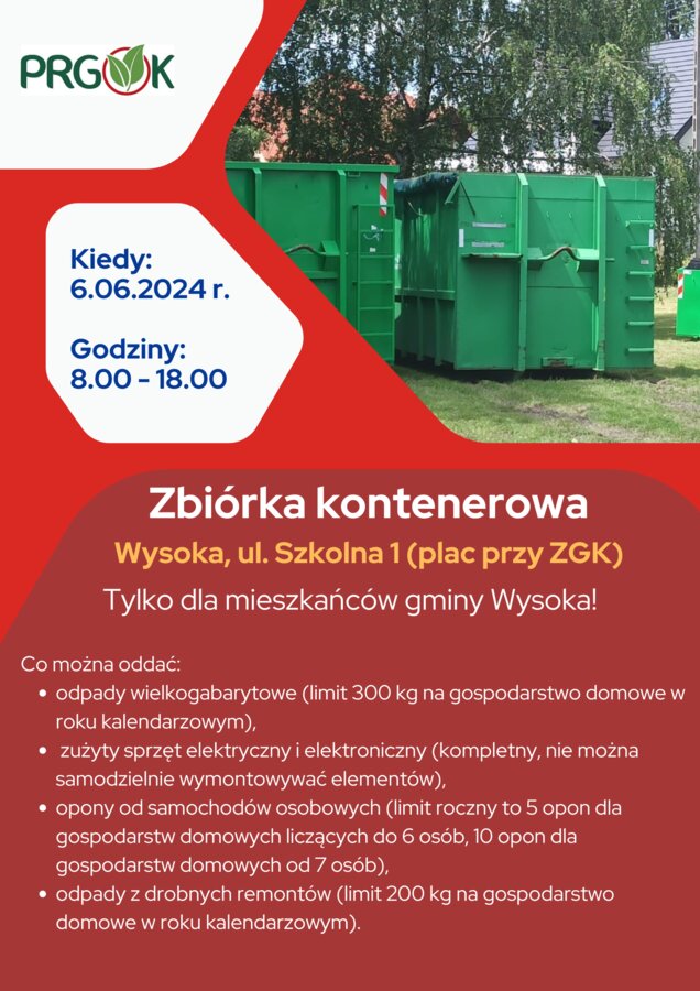 W Wysokiej staną kontenery