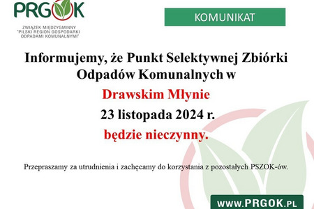 PSZOK Drawski Młyn - informacja