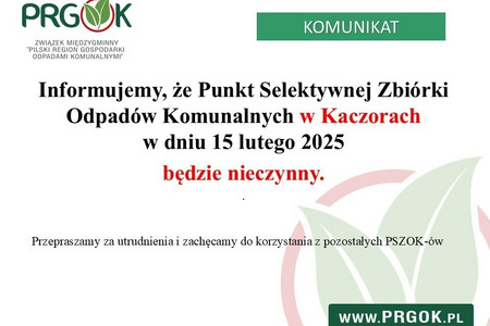 PSZOK Kaczory - informacja