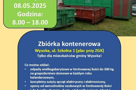 Wysoka - zbiórka kontenerowa