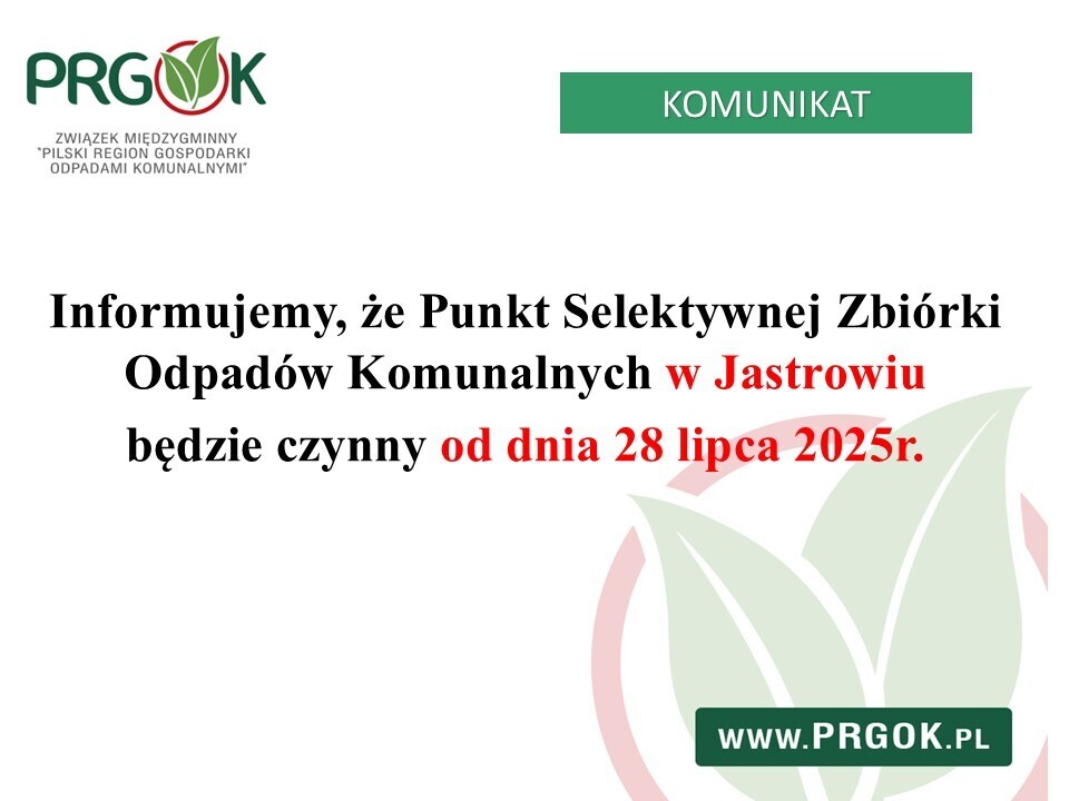 PSZOK Jastrowie - informacja