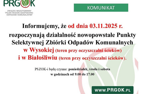 OTWARCIE PSZOK-ów - Białośliwie i Wysoka