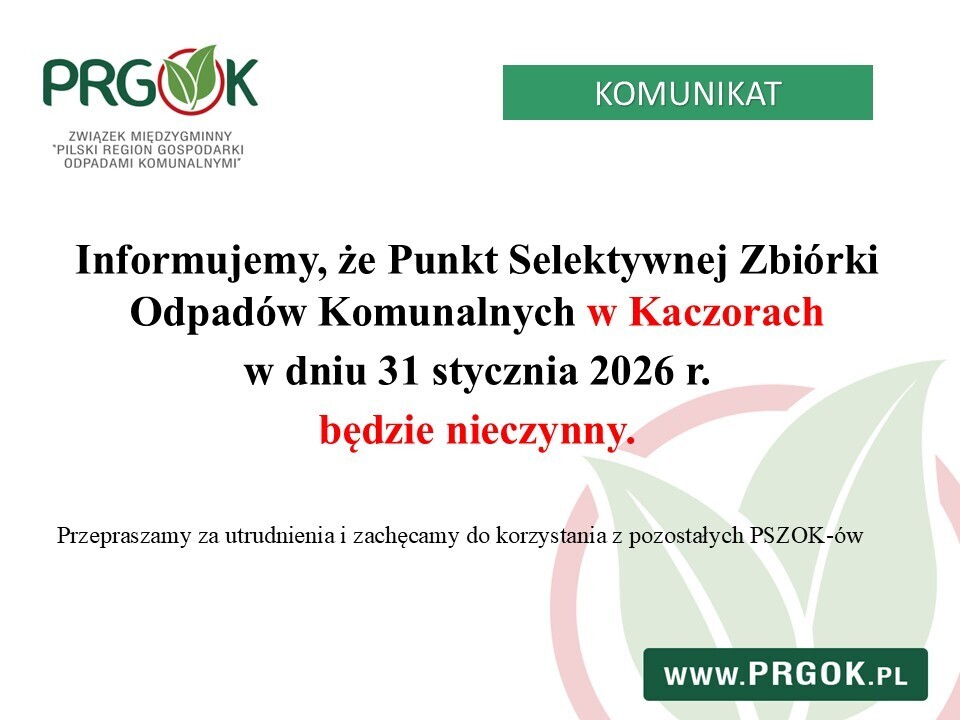 PSZOK Kaczory - informacja