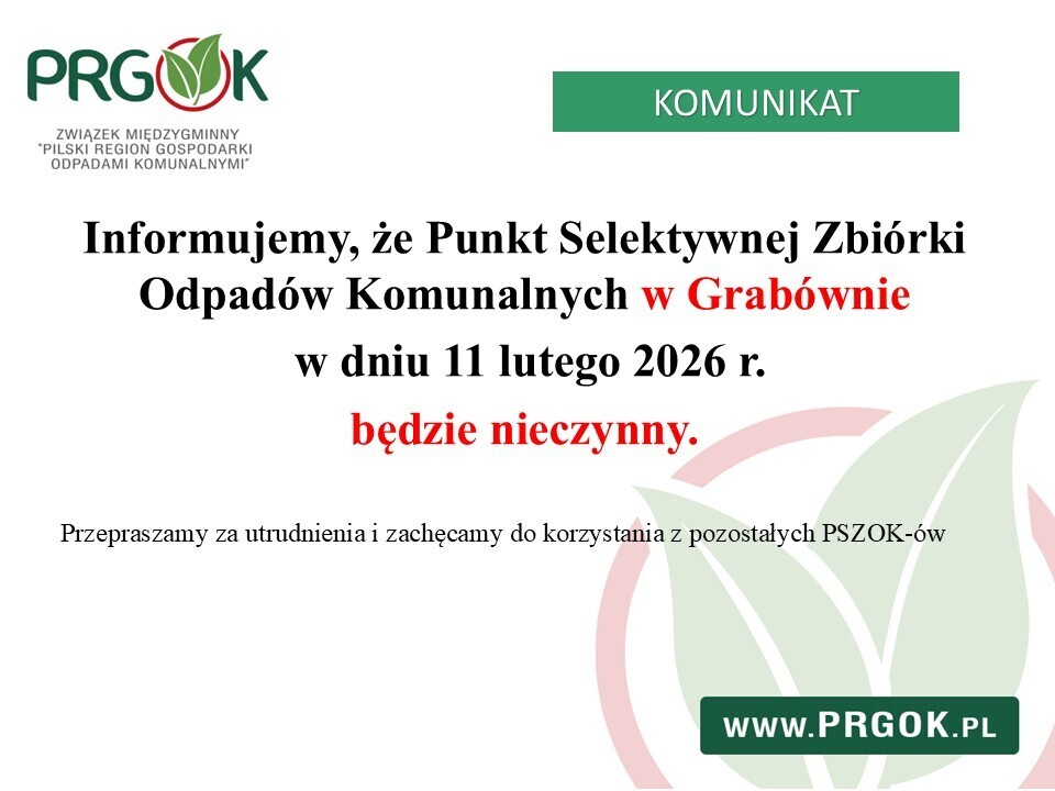 PSZOK Grabówno - informacja