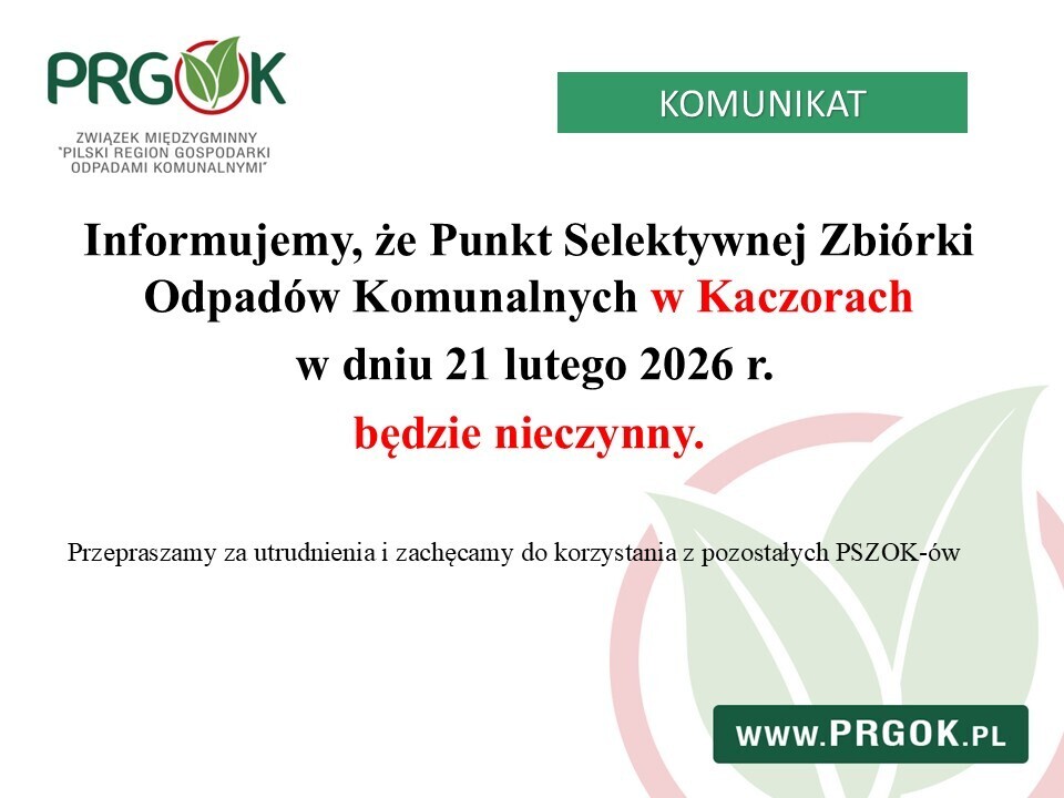 PSZOK Kaczory - informacja